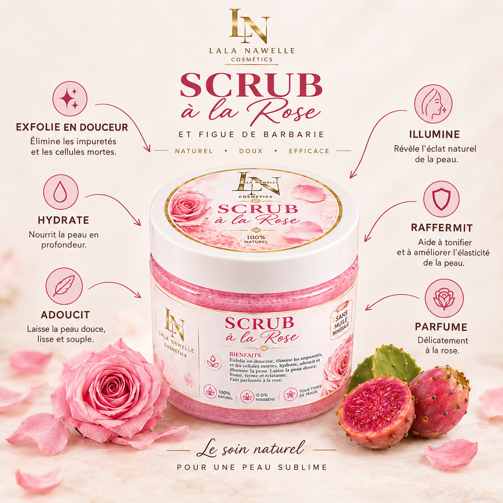 Scrub à la Rose de Damas et à la figue de barbarie - Nouvelle Formule