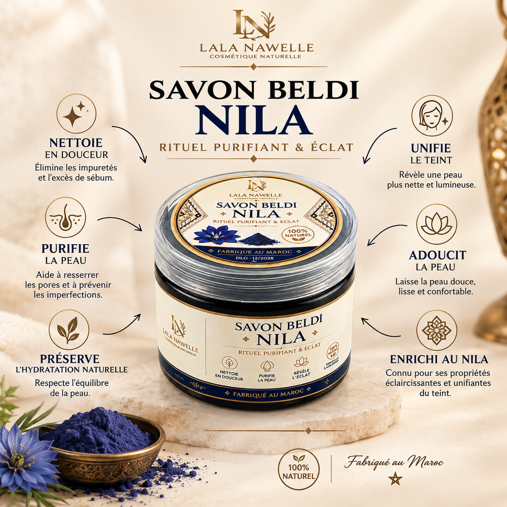 Savon noir au nila - Lala Nawelle
