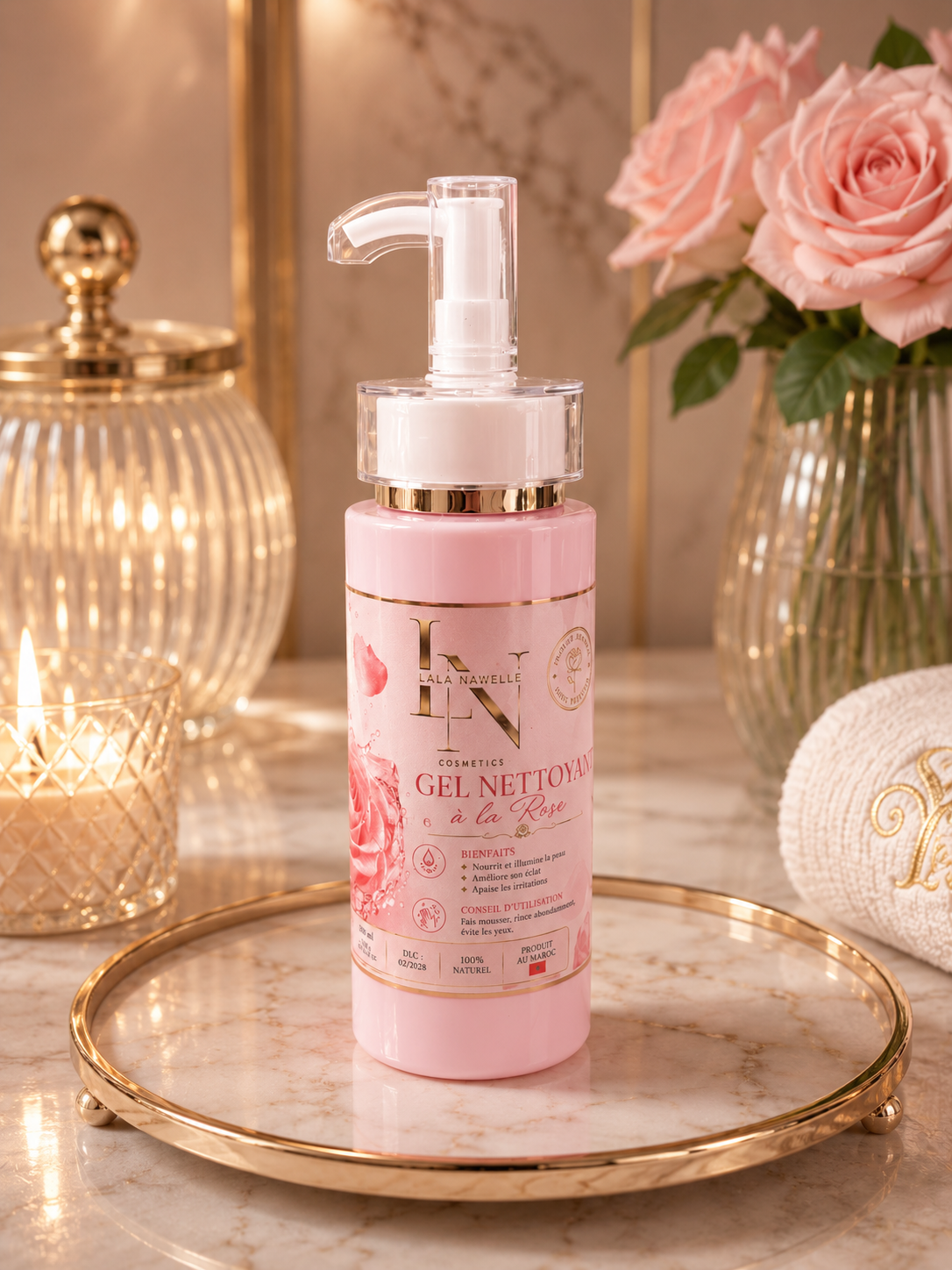 Nettoyant gel  à la rose